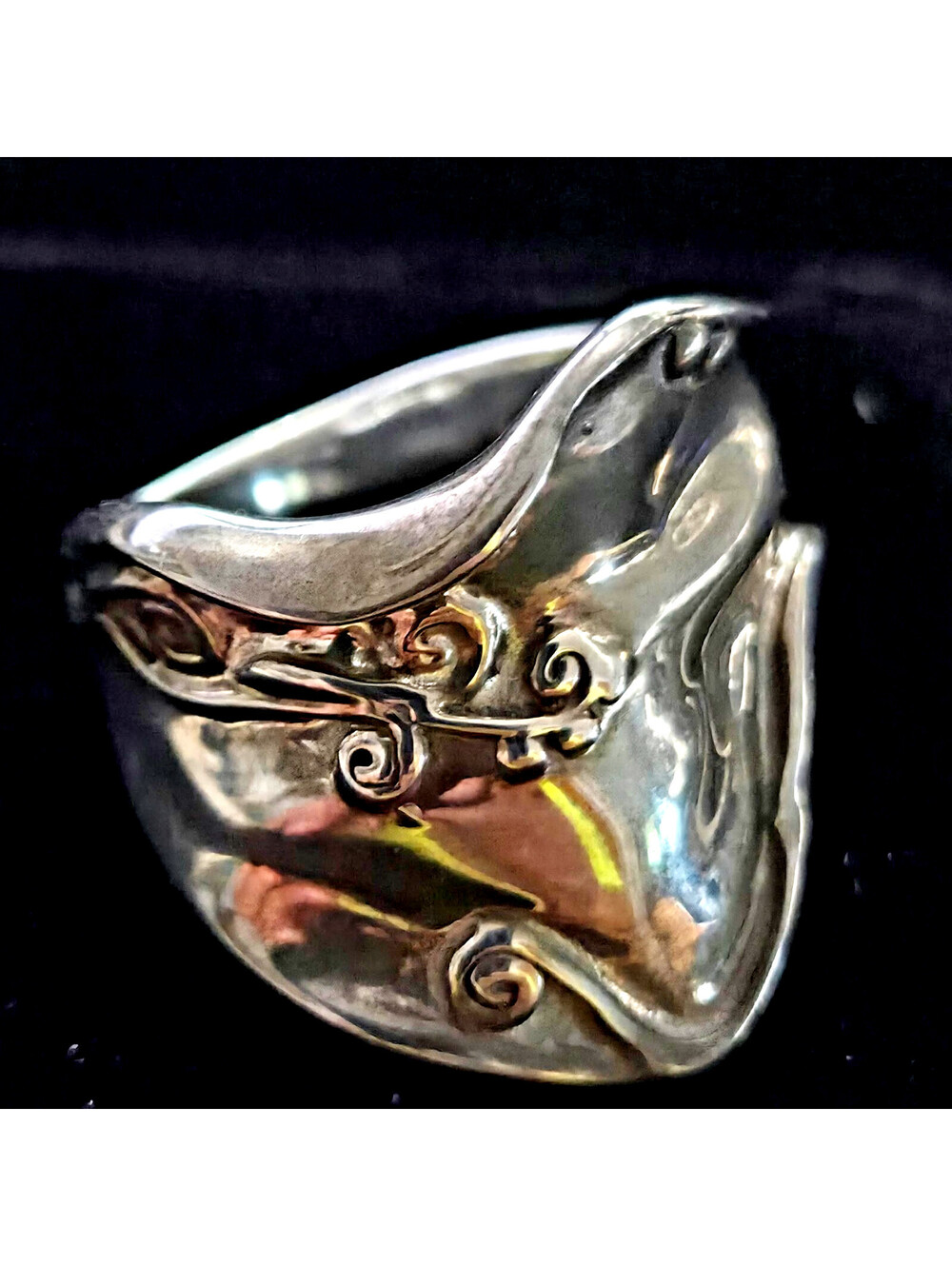 Hagit Gorali Sterling Silver Organic Freeform Ring Size 8 Israel NOS QVC
